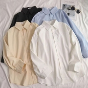 白衬衫春装女2024年上衣长袖外套叠穿内搭打底衬衣春季春天