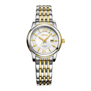 士金色钢带日历手表瑞士夜光小表盘精款精钢手表手表女