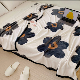 午睡毯卡通夏季空调毯学生毯牛奶绒办公室盖毯午休单人毛毯子