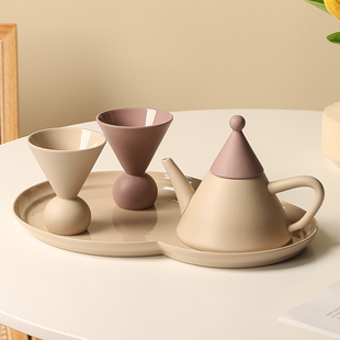 funlife网红ing创意陶瓷咖啡杯具套装家用水杯水壶礼盒下午茶茶具