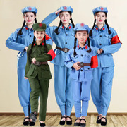 出租儿童小红军表演服装闪闪红星舞蹈服幼男童八路军军装演出服
