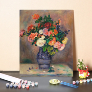 数字油彩画diy世界名画，休闲填色静物植物花卉，欧式客厅卧室装饰画