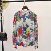 Ladies Long Sleeve Pattern Print Shirt女士长袖花色印花衬衫夏