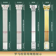 欧式罗马柱pu线条方柱电视背景墙，装饰平面边柱柱头，非石膏造型柱子