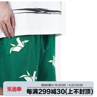 strshorts植绒「千纸鹤」原创设计男女，纯色运动宽松灯芯绒短裤