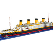 泰坦尼克号小颗粒积木 微型钻石颗粒 儿童益智diy拼装玩具船