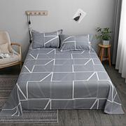 灰色双人床1.5米1.8一米五床上用品床单单件枕套三件套被单大尺寸