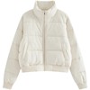 白色短款羽绒棉服女2023年冬季韩版修身立领面包服小个子棉衣外套