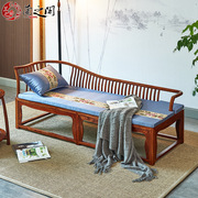 红木家具花梨木休闲床，红木罗汉床刺猬紫檀躺椅，仿古实木贵妃床
