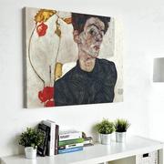 埃贡席勒油画无框画抽象装饰画挂画壁画客厅欧式画人像画书房餐厅