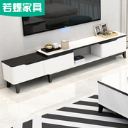 钢琴烤漆电视柜 简约现代可伸缩电视柜茶几组合套装北欧小户型