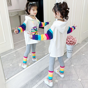 女童春装卫衣套装2022韩版女孩时尚中大童洋气时髦春季两件套