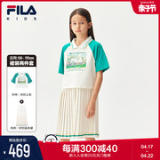 filax梵高博物馆斐乐童装，儿童连衣裙夏季新女童(新女童)两件套裙子