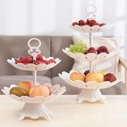 欧式多层水果盘创意三层蛋糕架时尚干果零食盘糖果盘现代客厅家用