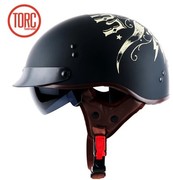 TORC哈雷头盔摩托车头盔半盔半覆式头盔巡航盔太子盔瓢盔