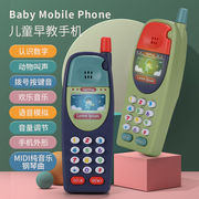 婴儿音乐手机玩具 仿真大哥大复古玩具电话机1-3岁男女孩益智玩具