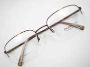 charmant夏蒙纯钛眼镜架，ch8166咖啡色镜框眼镜框，大框男士半框轻