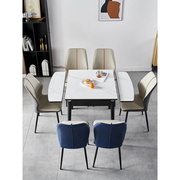 可伸缩折叠岩板餐桌椅，组合现代简约小户型餐桌家用正方形饭桌餐台
