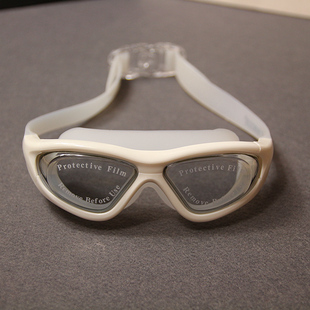 黑白色专业潜水泳镜女 大框透明防水防雾高清游泳眼镜送耳塞