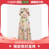 香港直邮潮奢 RODARTE 女士花朵真丝斜纹布中长连衣裙