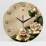 承沁时尚田园座钟创意欧式静音，现代座式时钟，客厅台钟个性石英钟表