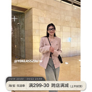 王少女的店2024粉色小香风外套春秋冬季法式精致高级感薄