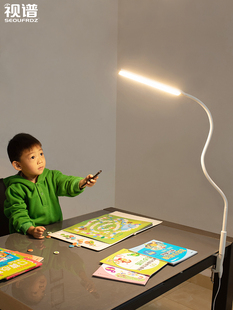 led夹子护眼书桌儿童学生学习专用床头工作灯可夹式阅读长臂台灯