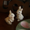 法式田园风 复古陶瓷造型兔子小摆件 餐桌上的装饰 动物调味瓶