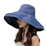 遮阳帽子女防晒夏季凉帽防紫外线遮脸骑车太阳帽超大帽檐帽子