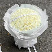 99朵白玫瑰花束永生仿真香皂花，成品情人节母亲节送女友节日礼物