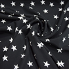 黑白五角星几何印花30姆米重磅重绉真丝连衣裙布料桑蚕丝套装面料