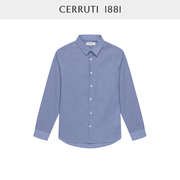 cerruti1881男装，秋冬衬衣商务休闲纯棉圆点，长袖衬衫男c4765ei021