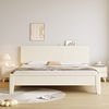 奶油风实木床1.8米现代简约白色家用小户型卧室1.5单双人储物婚床