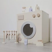 过家家厨房洗衣机玩具儿童3-6岁幼儿园生活区仿真木质场景道具品