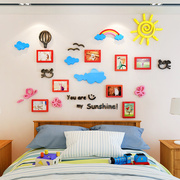 彩虹照片墙贴纸亚克力3d立体墙，贴画幼儿园儿童，房卧室床头卡通装饰