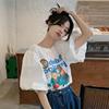 卡通泡泡袖t恤夏季韩版2023印花宽松洋气短袖上衣女装