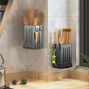 筷子筒篓置物架厨房壁挂式餐具，勺子收纳架筷笼免打孔家用上墙沥水