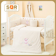 彩棉婴儿床品七件套可拆洗婴儿床品套件全棉新生儿被子床围宝宝