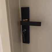 欧式房门锁家用通用型卧室木门锁室内黑色房门锁静音琥珀执手锁具