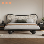 ulllo法式轻奢北欧白蜡，木实木床双人床复古软包床1.8米卧室现代