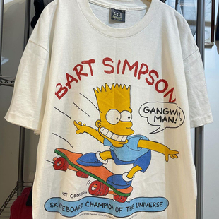 The Simpson辛普森一家联名阿美咔叽美式休闲日系卡通男女短袖T恤
