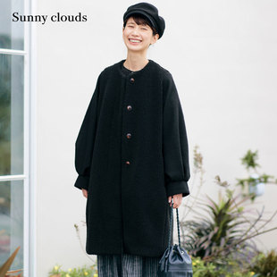 桑妮库拉/Sunny clouds 女式仿羊羔毛缩绒拼接大衣