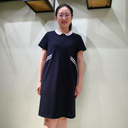 韫yun欧根纱领女连衣裙2023夏季显瘦中长款针织，短袖裙子大码