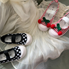 儿童帆布鞋2023秋季款童鞋，女宝宝韩国方口波点幼儿园一脚蹬小白鞋