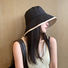防晒遮阳渔夫帽，夏季韩版防紫外线撞色大檐盆帽，出游休闲轻薄太阳帽