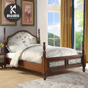 美式床实木1.5米床双人床，1.8主卧欧式公主床田园风格美式乡村家具