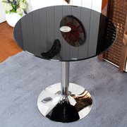 钢化玻璃圆桌小户型现代简约飘窗茶几小桌子，经济型时尚餐桌洽谈桌