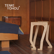 tenkiyohou散步边几白蜡木实木，个性家具边桌，可爱小茶几原创设计