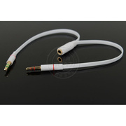 耳机转换头 笔记本电脑耳机麦克风二合一转接线3.5音频分线器