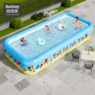 Bestway儿童充气游泳池迪士尼家用宝宝加大加厚可折叠充气游泳池